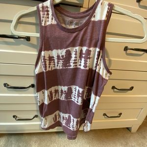 Juniors 14 Mudd tank - purple and white tie dye